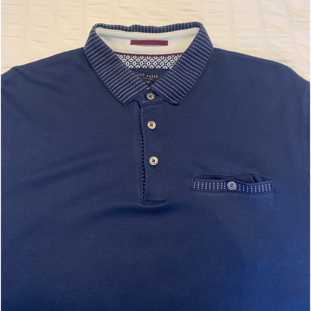 Ted Baker London - Navy Polo Shirt, Size 5 (XL)